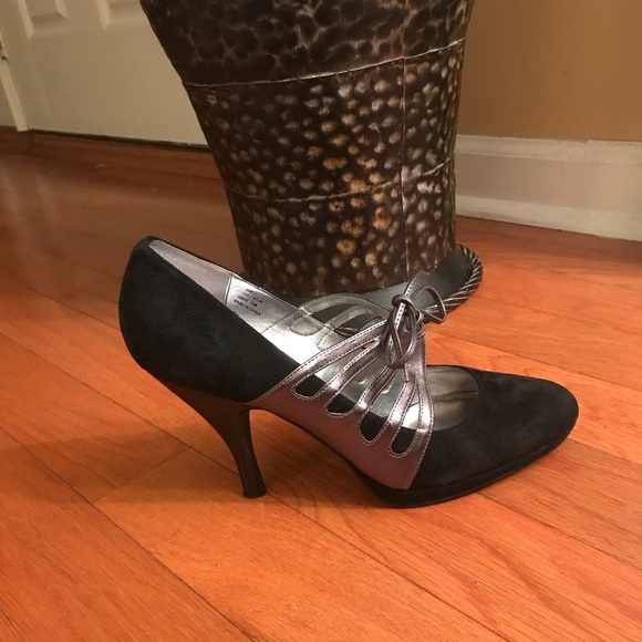 Calvin Klein High Heels black Grey shoes size 9.5 - Picture 3 of 8
